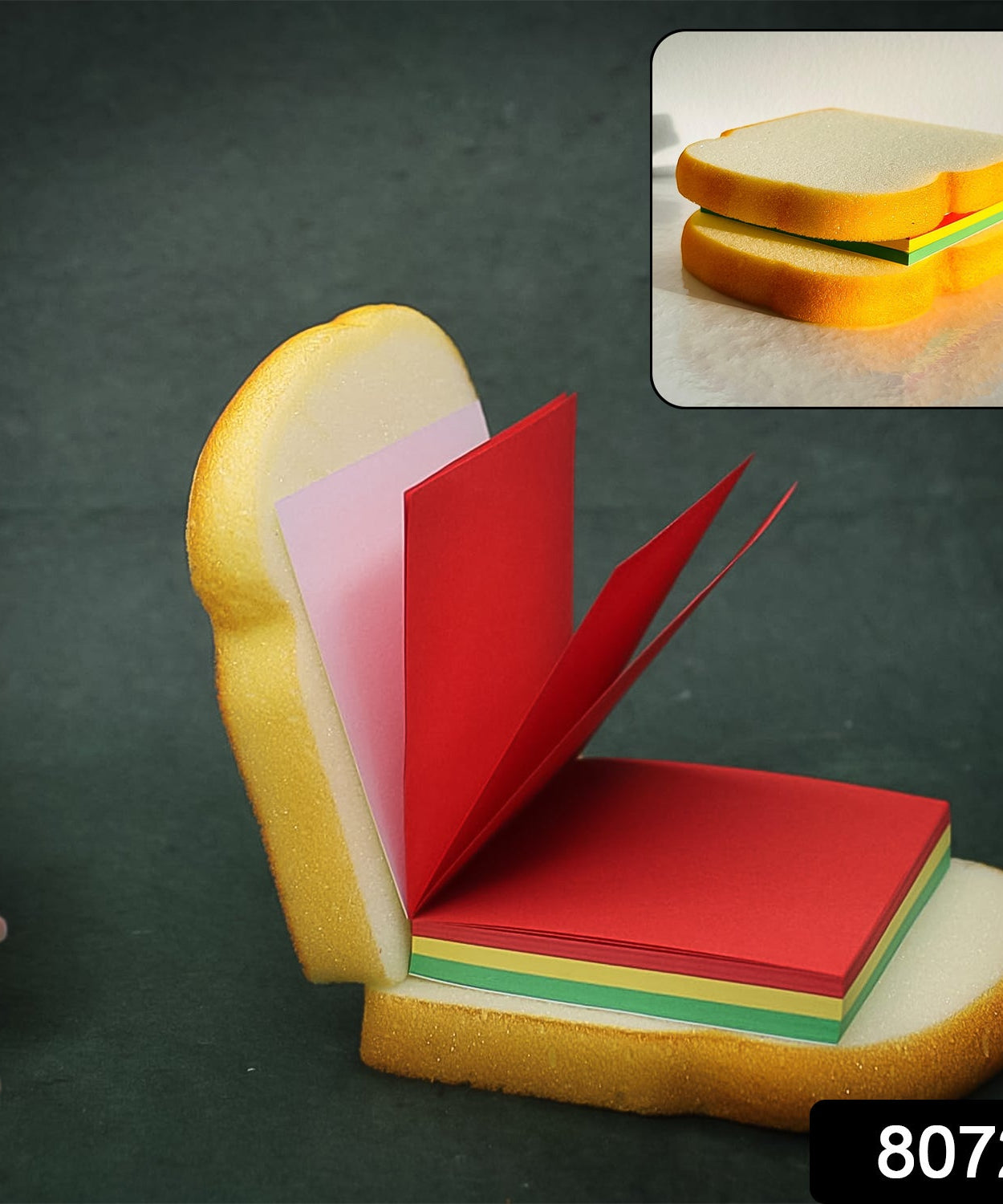 Sandwich Shaped Note  /  Sticky Notes  /  Memo Notes, Unique Mini Notes (Multicolor)