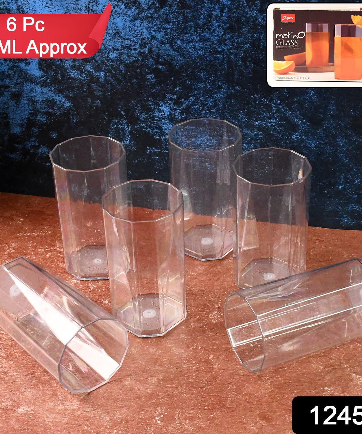 Transparent Metro Design Plastic Tumbler Set