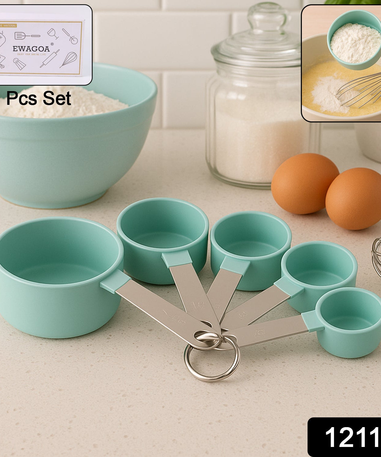 Stainless Steel and Plastics Measuring Cups (5 Pcs Set)