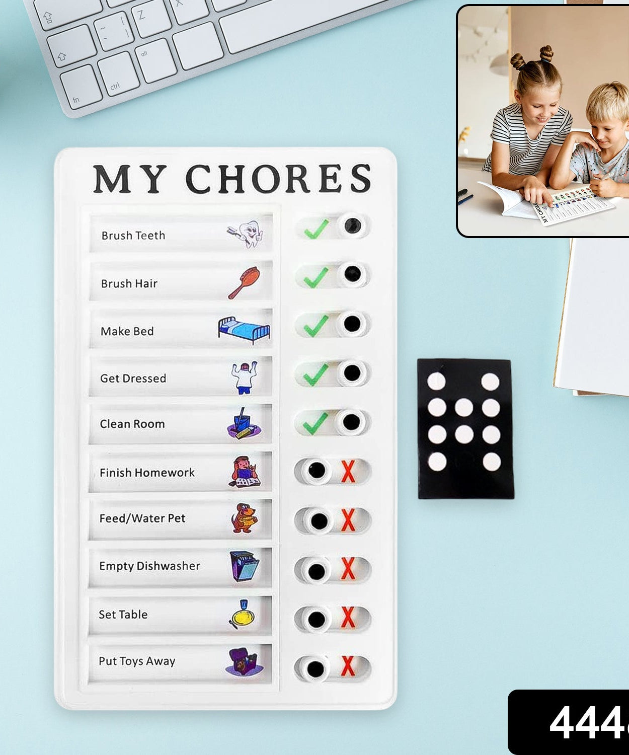 Portable My Chores Home Note Board Management Planning Memo Boards Reminding Time. (Size :- 20x12Cm)