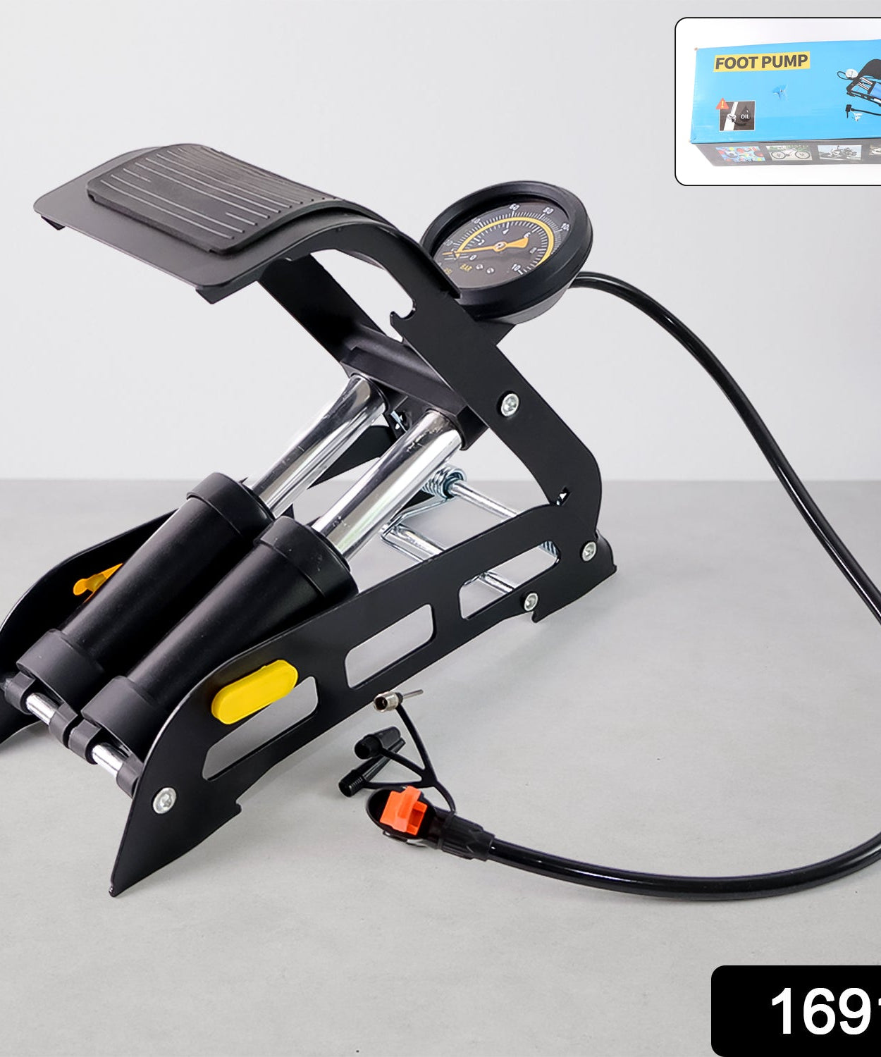 Portable High Pressure Foot Air Pump Compressor for Car and Bike