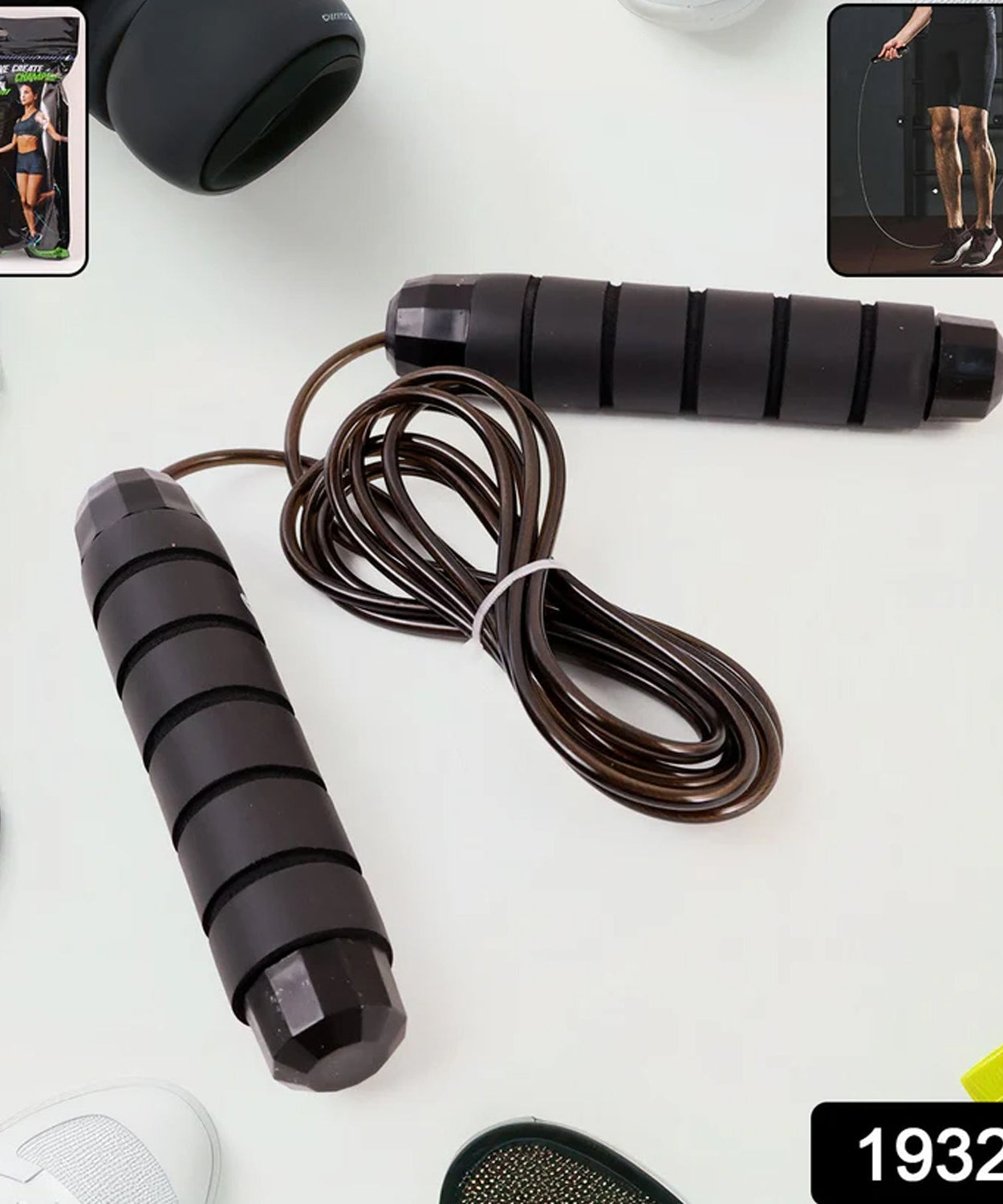 High-Speed Skipping Rope with Foam Padded Handles (1 Pc)