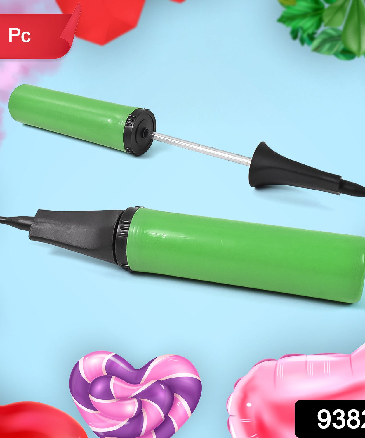 Pump for Balloons, Hand Pump, Air Pump Balloon, Robust Durable Plastic, for Party, Birthday, Wedding, Inflatable Toys