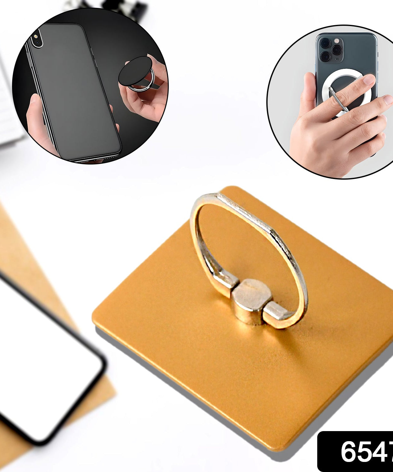 Phone ring holder with 360° rotation