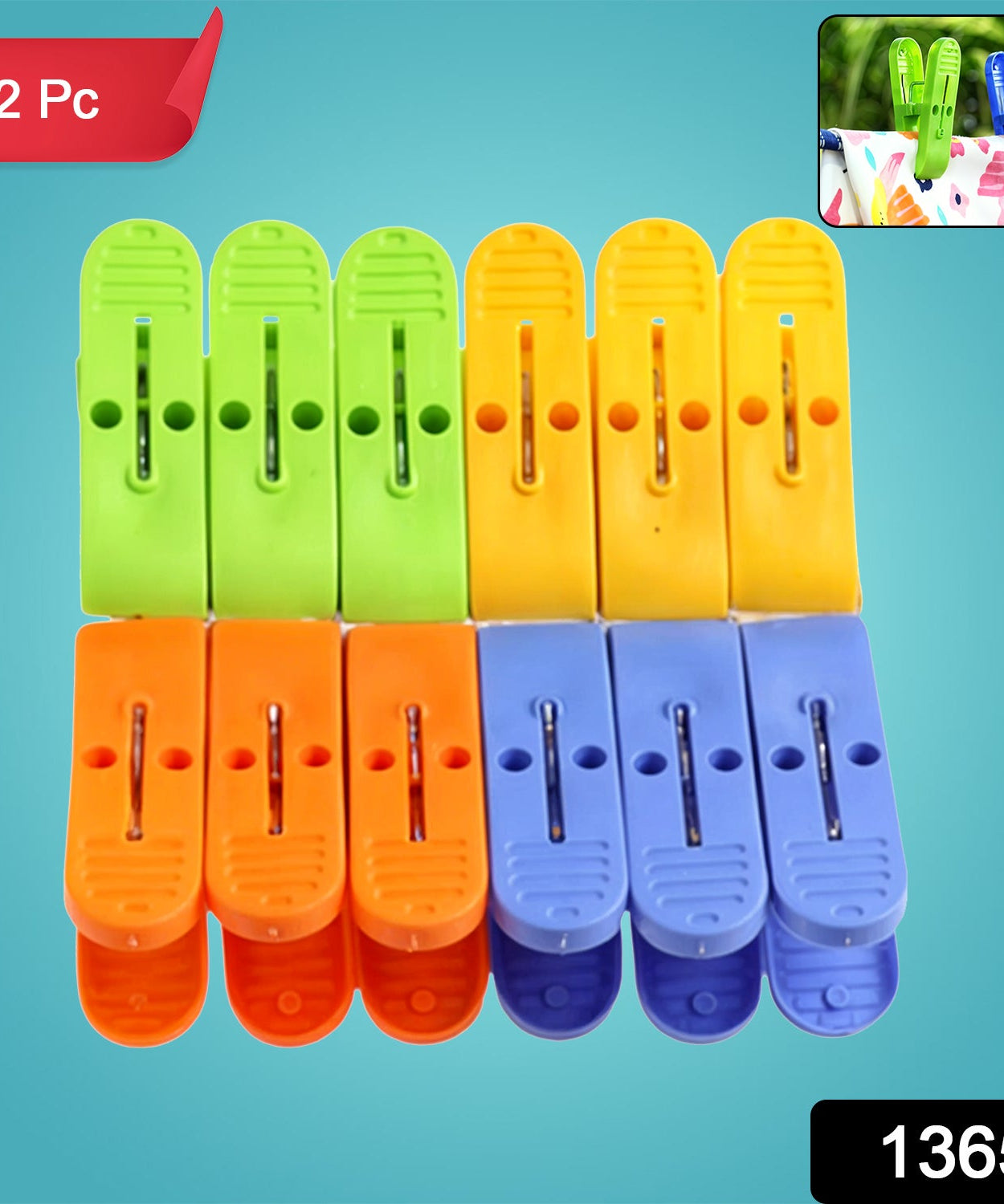 Plastic Cloth Clips for cloth Dying cloth clips (multicolour)