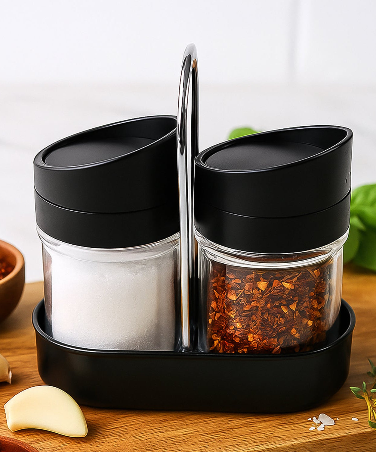 Plastic Jar Set with Stand