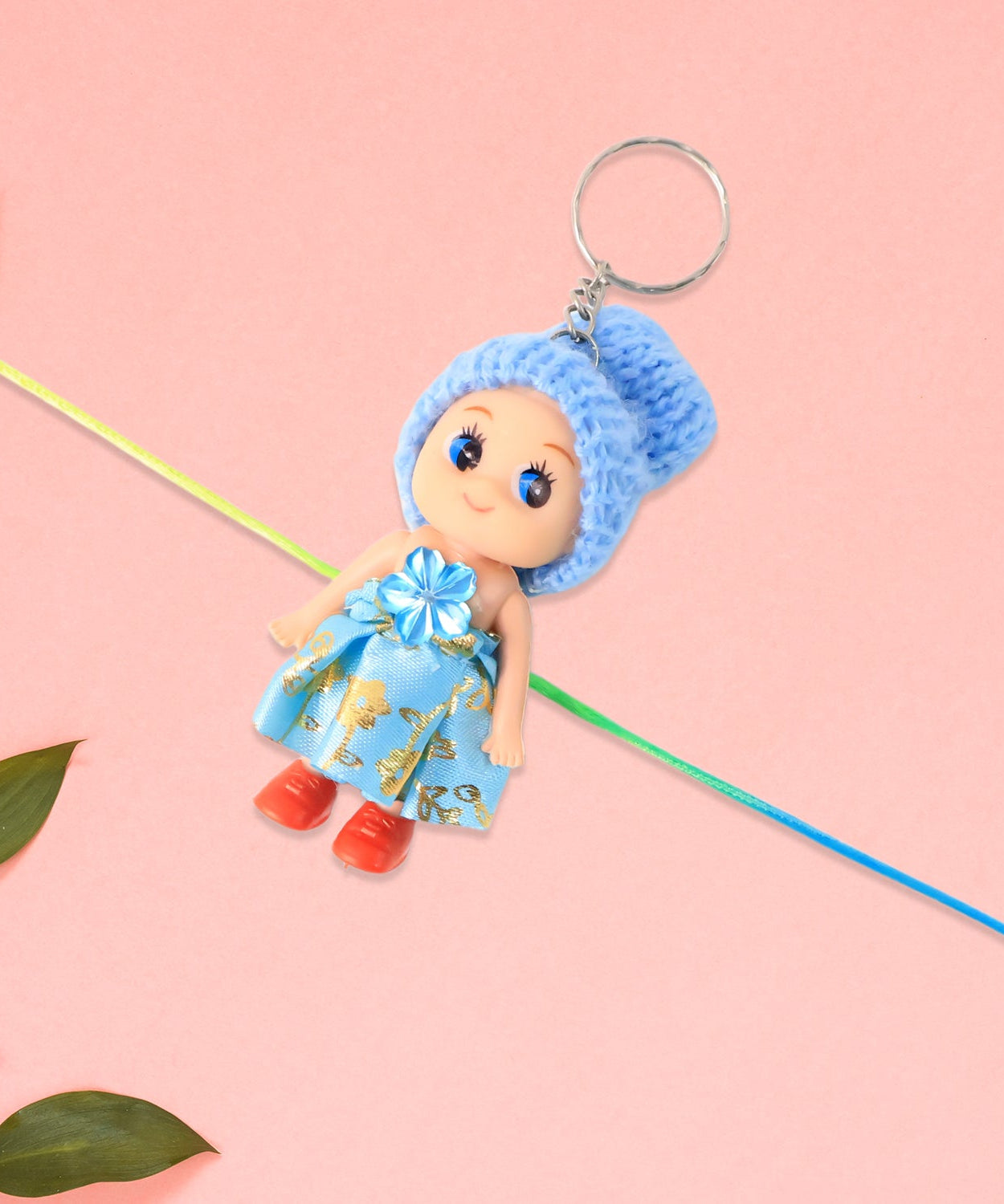 2-in-1 Kids Doll Rakhi cum Keychain – Stylish Soft Toy Rakhi for Raksha Bandhan & Daily Use as Bag or Key Ring (Mix Design)