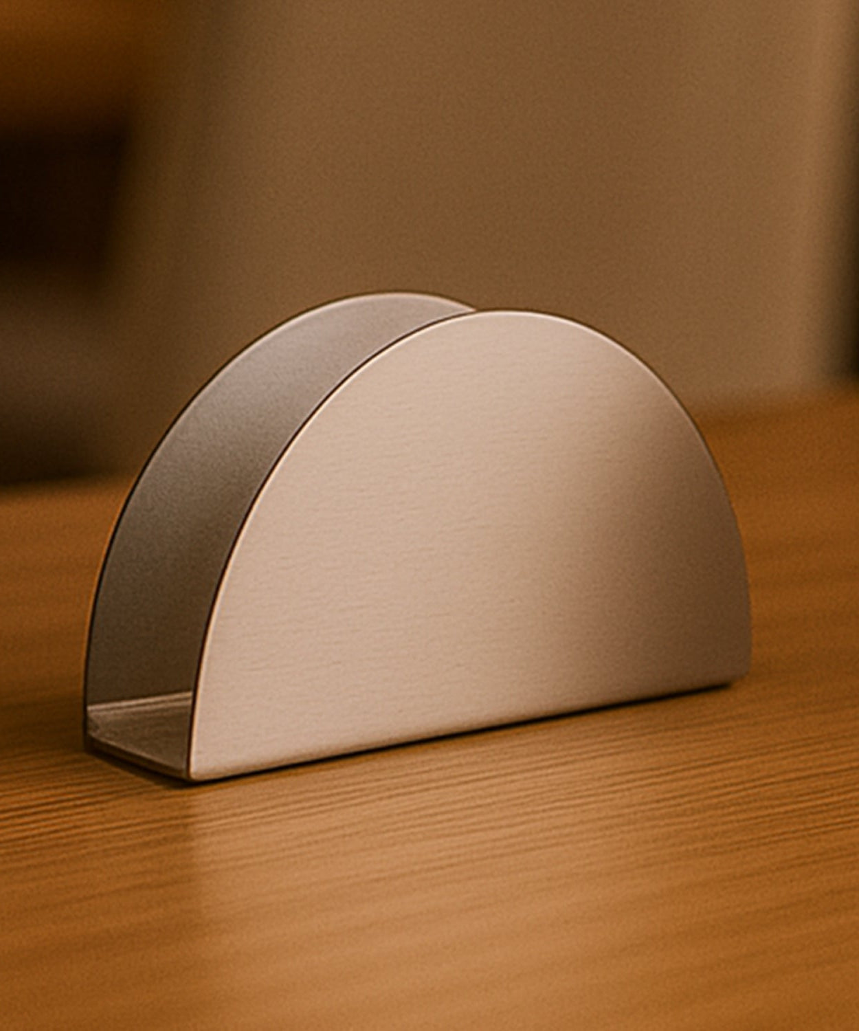 Stainless Steel Half-Moon Shaped Tissue Paper Napkin Holder Stand (1 Pc)