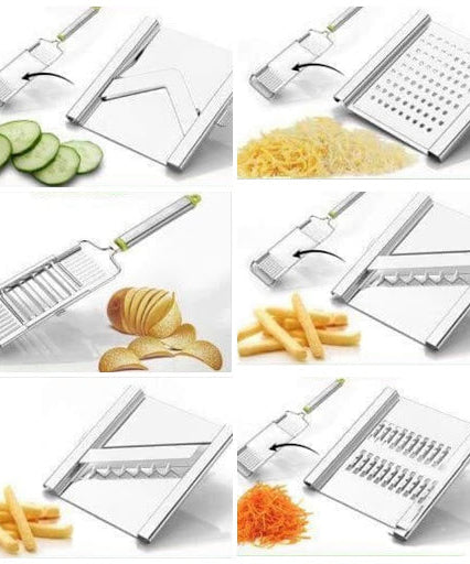 Efficient kitchen slicer and grater for chips and veggies