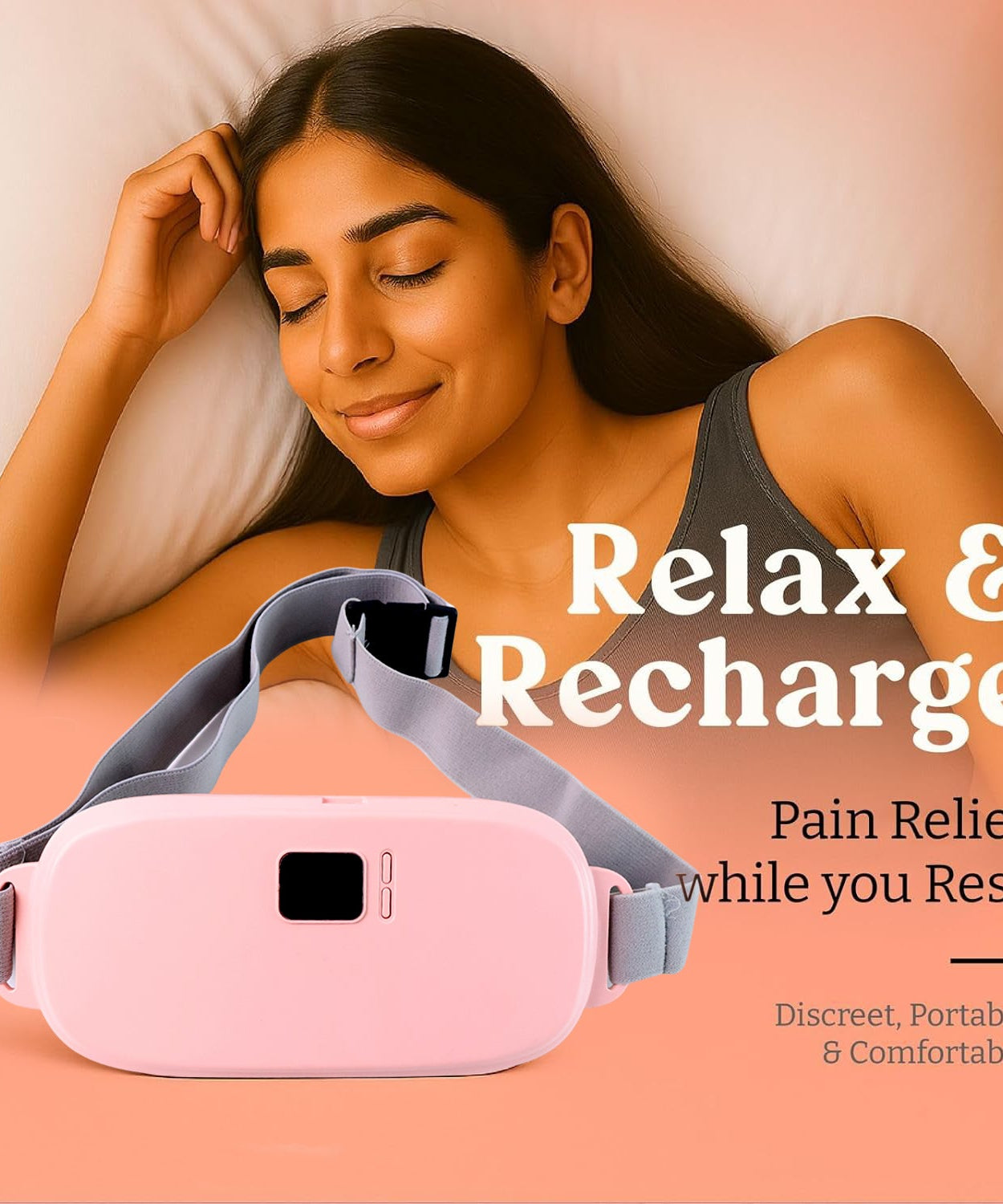 Rechargeable Smart Warm Palace Belt, Period Massager (1 Pc)