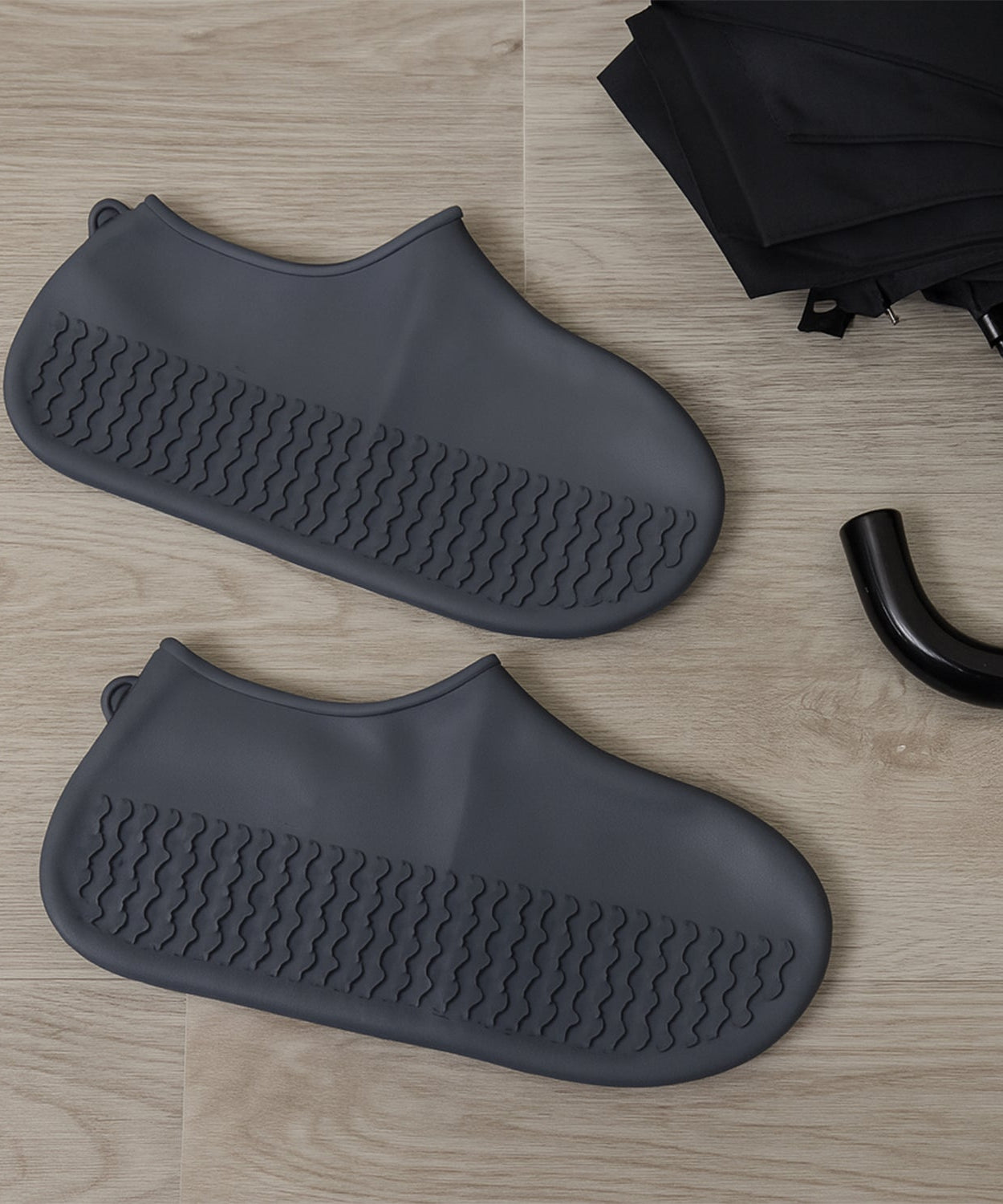Foldable Rain Shoe Cover (Grey)