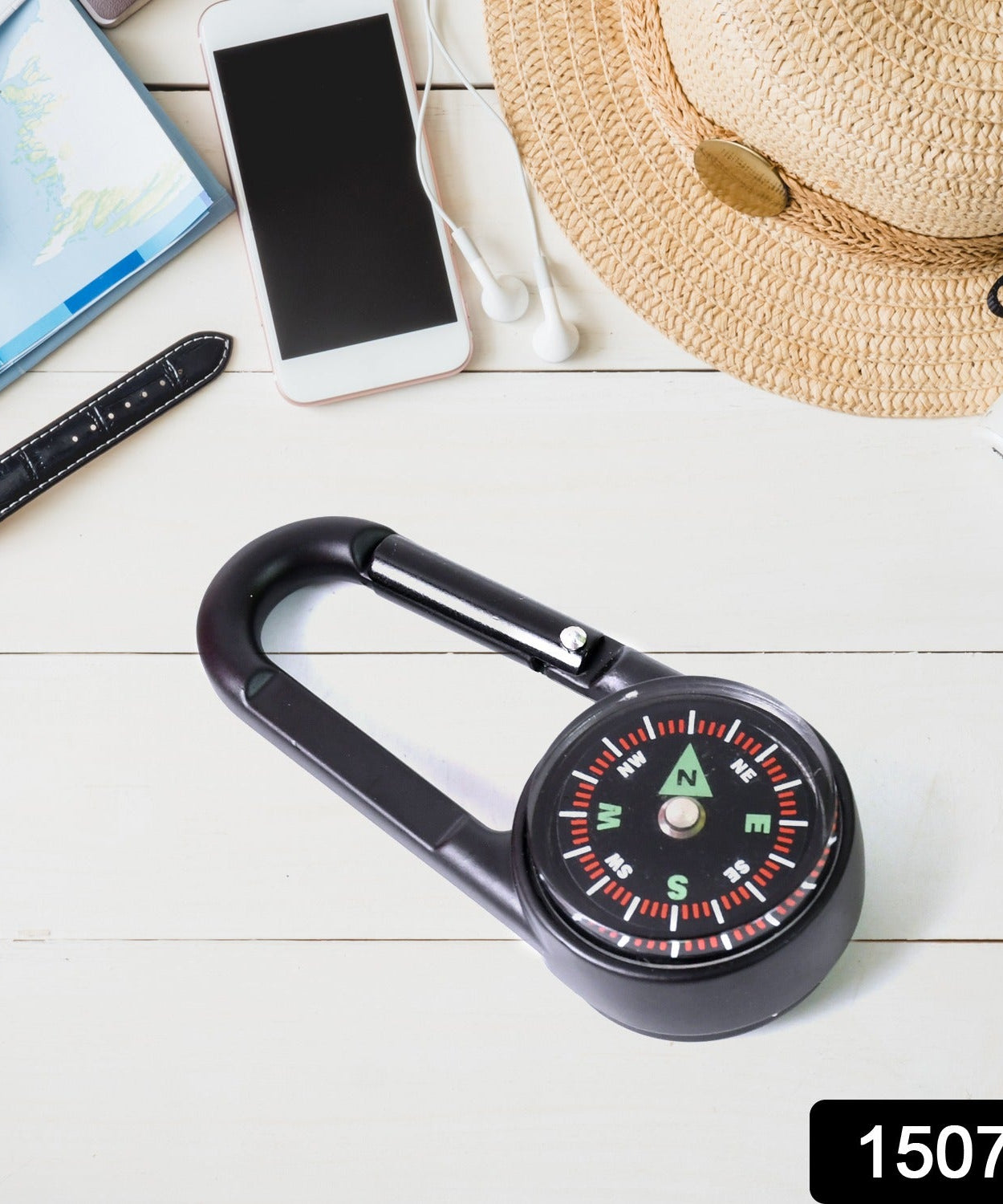 Clip Snap Hook Mini Compass (1 Pc / Mix Design)